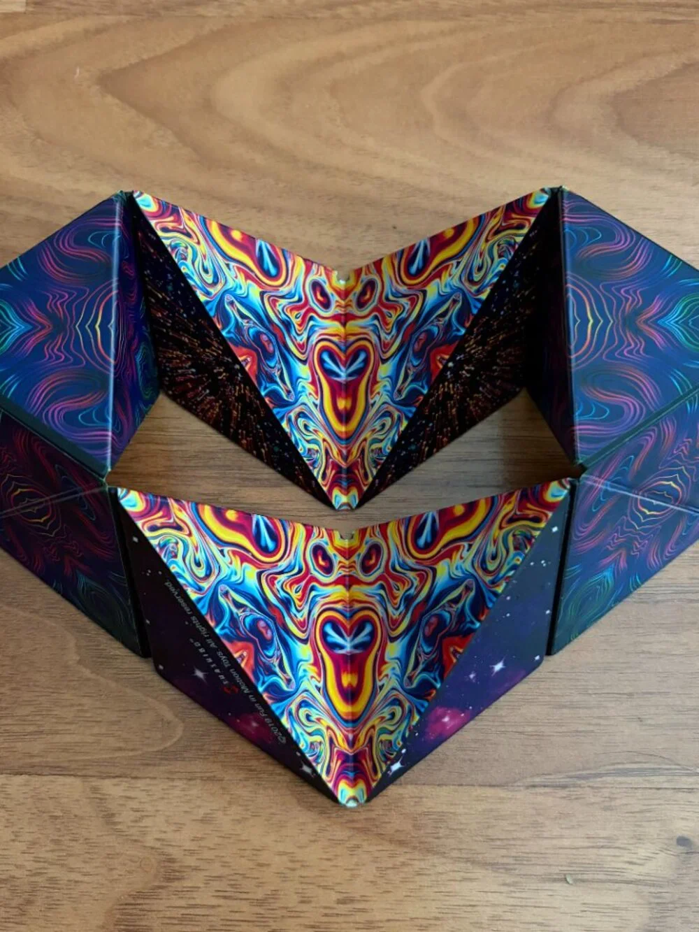 Shashibo Shape Shifting Box puzzle cube, spaced out pattern